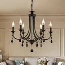 Axyaa Retro Crystal Chandelier for Elegant Living Room, Bedroom, and Study Lighting