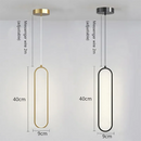 Axyaa LED Pendant Chandelier, Modern Minimalist Gold Black Hanging Lamp