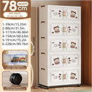 Axyaa Foldable Storage Box, 6 Tier with Wheels, for Home Organization