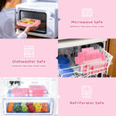 Axyaa Pink Bento Lunch Box for Girls with 6 Compartments - BPA-Free & Microwave-Safe