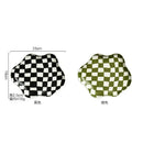Retro Checkerboard Ceramic Plate Dessert Plate Set for Home Decor by Axyaa