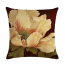 Axyaa Retro Rose Linen Pillowcase 45*45cm - Furniture Decorative Cushion Cover