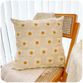 Axyaa Yellow Flower Embroidery Pillow Cover 45X45 Cojines Home Decor Sofa