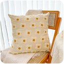 Axyaa Yellow Flower Embroidery Pillow Cover 45X45 Cojines Home Decor Sofa