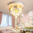 Axyaa Resin Horse Paper Crane Kids Ceiling Light, LED Bedroom Lamp