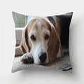 Axyaa Pug Dog Print Cushion Cover Throw Pillow for Sofa Living Room Decor