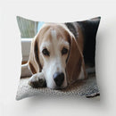 Axyaa Pug Dog Print Cushion Cover Throw Pillow for Sofa Living Room Decor