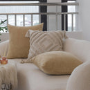 Axyaa Corduroy Sofa Cushion Cover - Soft Plain Decorative Pillowcase