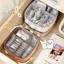 Axyaa Kawaii Desk Organizer with Sticker Lid - Cute Plastic Jewelry & Stationery Storage Box