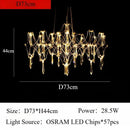 Axyaa Gold Chrome LED Crystal Chandelier - Modern Luxury Lighting Fixture