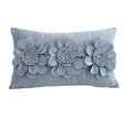 Axyaa Velvet Pink White 3D Chrysanthemum Throw Pillow Bouquet Model