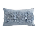 Axyaa Velvet Pink White 3D Chrysanthemum Throw Pillow Bouquet Model