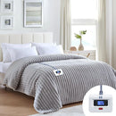 Axyaa Electric Blanket Twin Size - Reversible Faux Fur to Sherpa - 10 Heating Levels