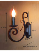 Axyaa European Iron Art Wall Lamp for Living Room Bedroom Balcony