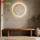Axyaa Nordic Yellow Limestone Wall Lamp for Hallway Ambiance
