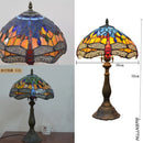 Dragonfly Tiffany LED Table Lamp by Axyaa - Stained Glass Home Lighting Fixture