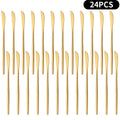 Axyaa Mirror Gold Stainless Steel Dinner Knives Set for Home & Restaurant