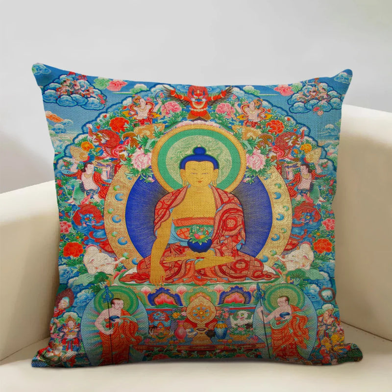 Retro Art Linen Cushion Cover 45 * 45 for Living Room Bedroom Decor with Axyaa Brand