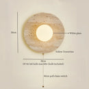 Axyaa Nordic LED Wall Lamp Wood Yellow Travertine Rotatable Light