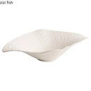 Axyaa Ceramic Sashimi Plate Salmon Dry Ice Seafood Display Molecular Cuisine Plate