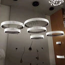 Axyaa Lstre Modern Circle Chandelier for Bright 360° Lighting in Living Room