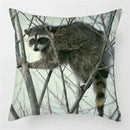 Axyaa Raccoon Wildlife Print Pillowcase for Home Bed Chair Decor