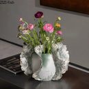 Axyaa Ceramic Artistic Vase for Flowers and Hydroponics