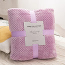 Axyaa Solid Yellow Flannel Throw Blanket 300GSM Soft Warm Plaid Square Bed Thickness