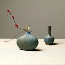 Axyaa Stone Pottery Flower Vase: Chinese Style Retro Ceramic Home Decor
