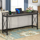 Axyaa Extra Long Sofa Table with Outlets and USB Ports