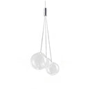Axyaa Glass Chandeliers LED Pendant Light for Bedroom Living Room Dining Room