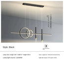 Axyaa Modern LED Line Chandelier Indoor Ceiling Light Fixture