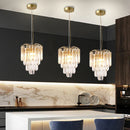 Crystal Pendant Light: Light Luxury Bar Counters LED Hanging Lamp & Home Lighting by Axyaa