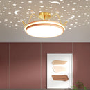 Axyaa Princess Crown Ceiling Lamp Kids' Room Starry Chandelier Indoor Lighting
