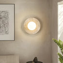 Axyaa Glass & Stone LED Wall Sconce: Modern Nordic Bedside Lamp & Balcony Light