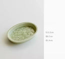 Axyaa Celadon Relief Fruit Nut Jewelry Plate - Elegant Ceramic Snack Dish