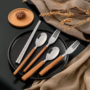 Axyaa Stainless Steel Cutlery Set with Box - Portable Reusable Outdoor Tableware