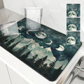 Axyaa Kitchen Drying Mat: Absorbent Dish Placemat & Table Cup Drying Mats