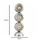 Axyaa Minimalist LED Chrome Floor Lamp | Stylish Metal Art Light
