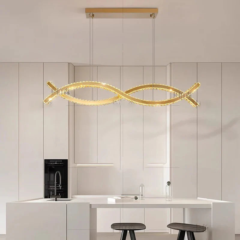 Axyaa Ring LED Pendant Chandeliers for Modern Living and Dining Rooms