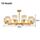 Axyaa Modern Luxury Black Gold Chandelier Pendant Lamp for Indoor Lighting