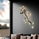 Axyaa Nordic Luxury Crystal Wall Lamp Copper Decorative Living Room Lighting