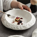 Axyaa White Ceramic Dinner Plate Set - Creative Tableware for Home and Restaurant