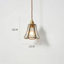 Axyaa Glass LED Pendant Lights Copper Nordic Style Modern Hanging Lamp