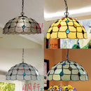 Axyaa Stained Glass Pteris Pendant Lamp Chandelier - Decorative Ceiling Hanging Light