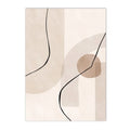Boho Beige Geometry Abstract Line Canvas Print by Axyaa - Modern Minimalist Wall Art