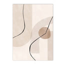 Boho Beige Geometry Abstract Line Canvas Print by Axyaa - Modern Minimalist Wall Art