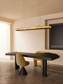 Axyaa Round Gold Black Marble Pendant Lamp Luxe Designer Hanging Light