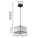 Axyaa Crystal Ceiling Light Chandelier LED Flush Mount Fixture E27 Gold Black
