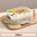 Axyaa Clear Compartment Lunch Box for Kids - Microwave Safe & Portable